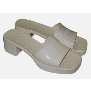 Coach Scarlett Rubber Block Heel Sandals